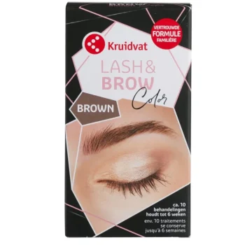 Sale Kruidvat Lash & Brow Color Brown Wimper- En Wenkbrauwverf