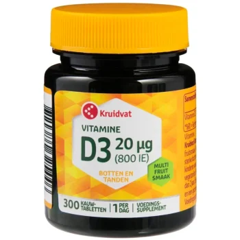 Outlet Kruidvat Vitamine D3 20mcg Kauwtabletten