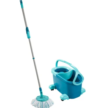 Outlet Leifheit Clean Twist Dweil Set Disc Mop Ergo Met Emmer Op Wieltjes En Uitwringsysteem