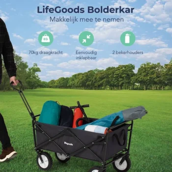 Discount LifeGoods Opvouwbare Bolderkar