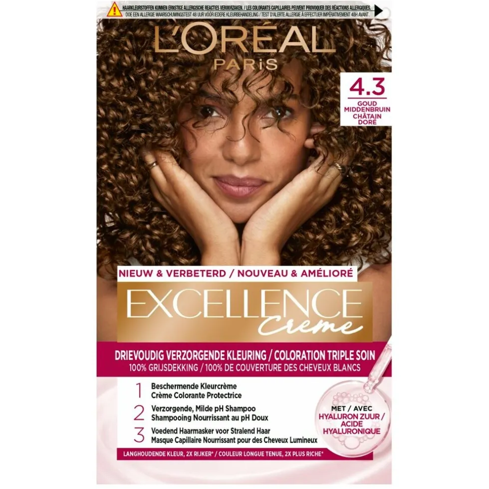 loral-paris-excellence-crme-43-itjosVkE-0.webp Online Excellence L'Oréal Paris Crème 4.3 Midden Goudbruin Haarkleuring