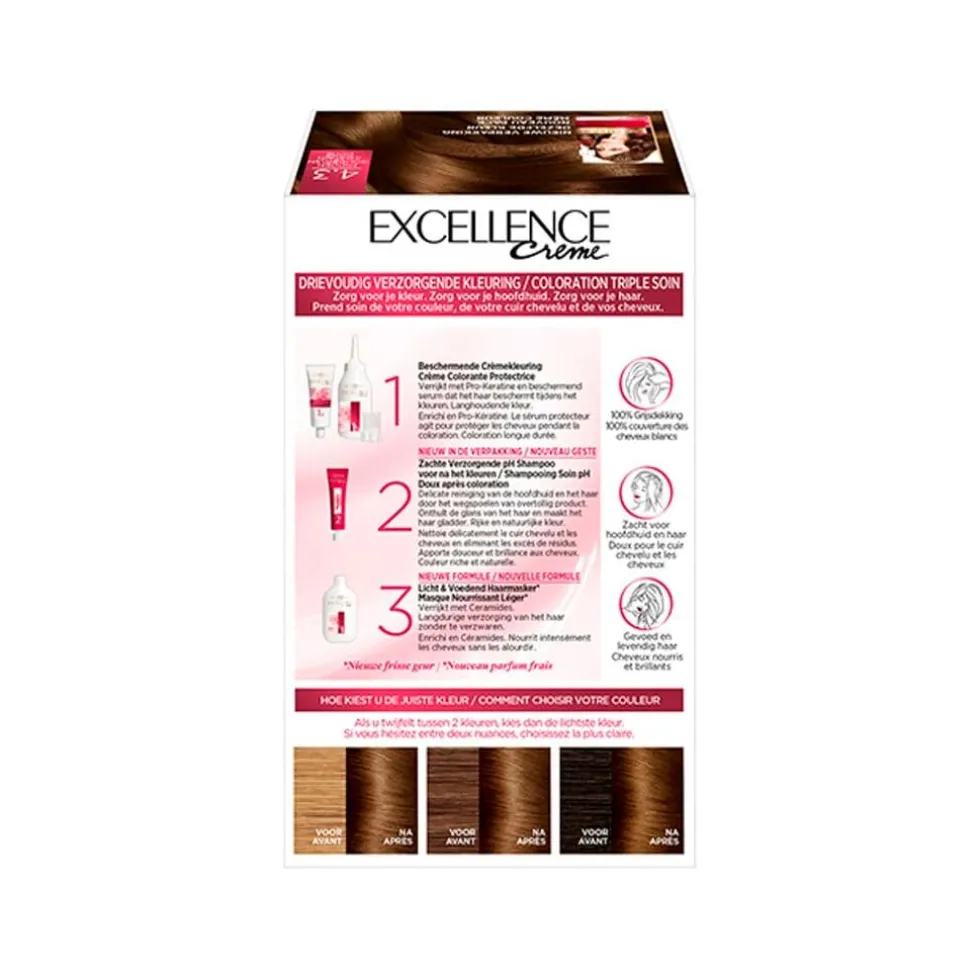 loral-paris-excellence-crme-43-itjosVkE-1.webp Online Excellence L'Oréal Paris Crème 4.3 Midden Goudbruin Haarkleuring