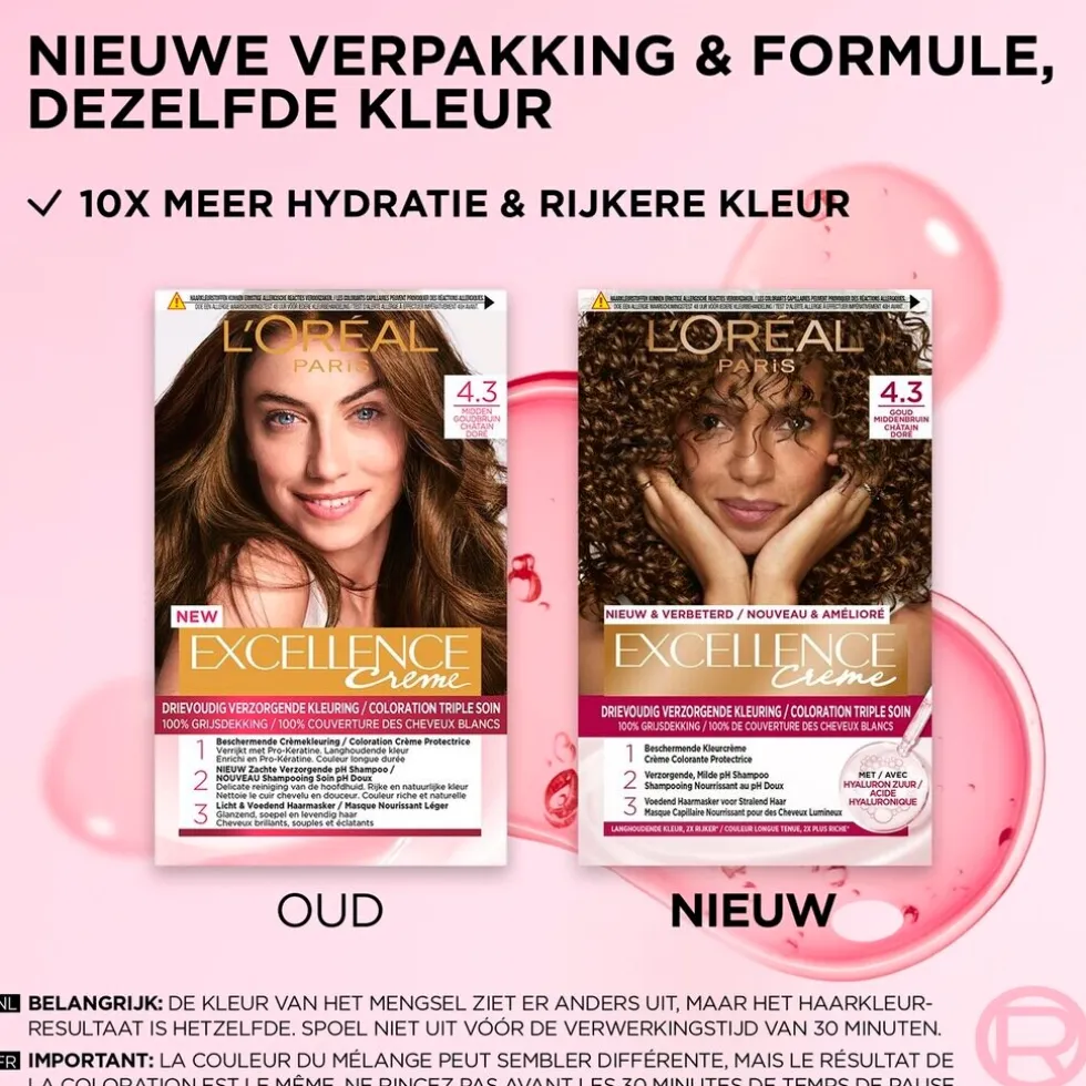 loral-paris-excellence-crme-43-itjosVkE-2.webp Online Excellence L'Oréal Paris Crème 4.3 Midden Goudbruin Haarkleuring