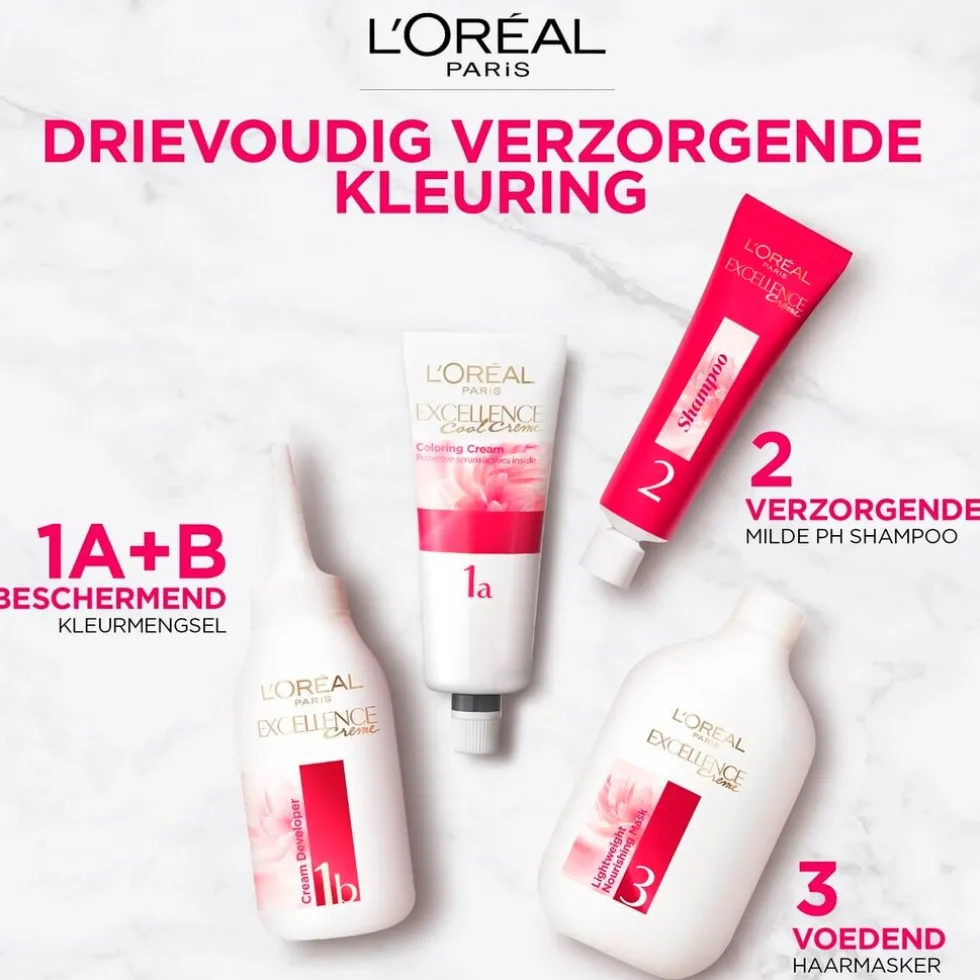 loral-paris-excellence-crme-43-itjosVkE-5.webp Online Excellence L'Oréal Paris Crème 4.3 Midden Goudbruin Haarkleuring