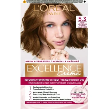 Discount Excellence L'Oréal Paris Crème 5.3 Goud Lichtbruin Permanente Haarverf