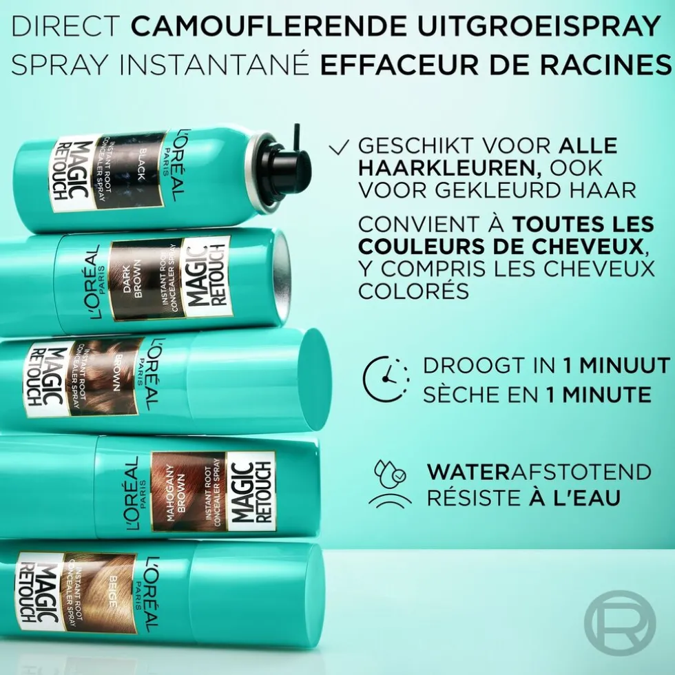 loral-paris-magic-retouch-donk-jwVkJKdi-4.webp Online Magic Retouch L'Oréal Paris Donkerblond Camouflerende Uitgroeispray