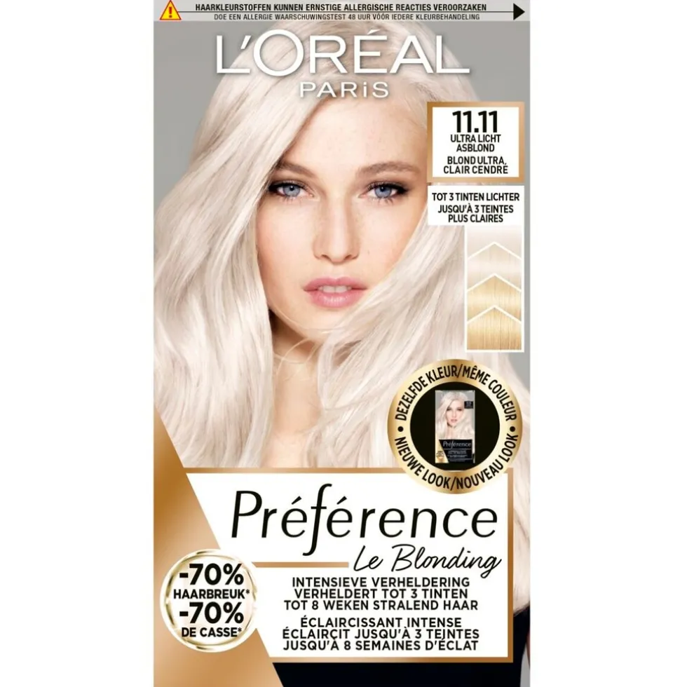 loral-paris-prfrence-le-blondi-TgNVuKaM-0.webp Sale Preference L'Oréal Paris Préférence Le Blonding 11.11 Ultra Licht Asblond Permanente Haarkleuring