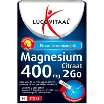 New Lucovitaal Magnesiumcitraat 400Mg 2Go Sticks