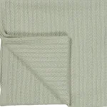 Sale MamaLoes Sage Groen 70x100cm Knitted Wiegdeken