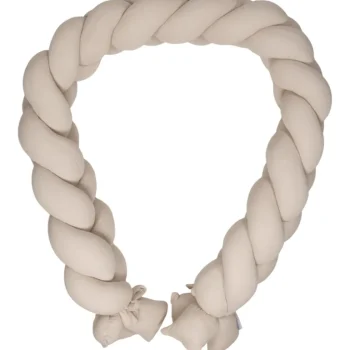 Best MamaLoes Soft Cotton Ecru 210 Cm Braided Bedbumper