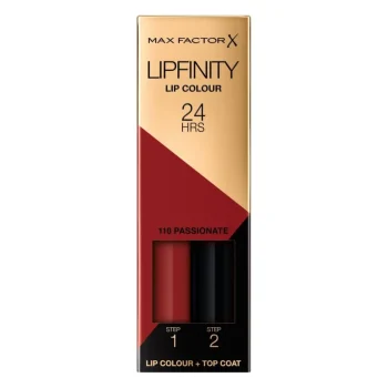 New Max Factor Lipfinity Lip Colour 110 Passionate 2-Step Longlasting Lipstick