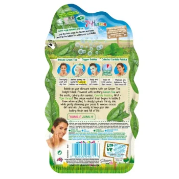 Fashion 7th Heaven Montagne Jeunesse Green Tea Bubble Sheet Masker