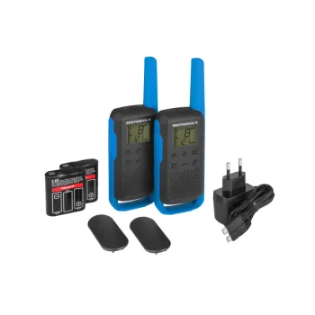 New Motorola Solutions T62 PMR Talkabout Walkie Talkie PMR446 Band 16 Kanalen 121 Codes Bereik 8 Km