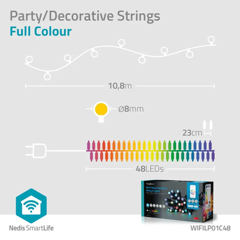 nedis-wifilp01c48-smart-wi-fi-ipBsKQiv-3.webp Outlet Nedis WIFILP01C48 Smart Wi-Fi-lichtsnoer