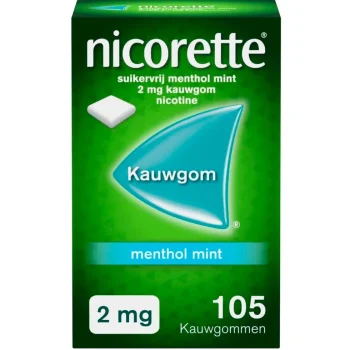 Clearance Nicorette Menthol Mint 2mg Suikervrije Kauwgom