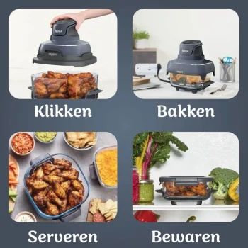 Online Ninja CRISPi 4-in-1 Glazen Airfryer FN101EUGY