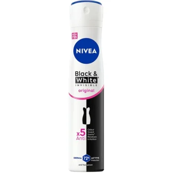 Clearance Nivea Black & White Invisible Original Antitranspirant Spray