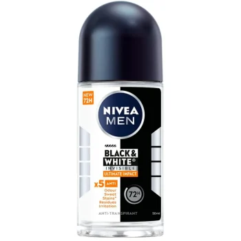 Outlet Nivea Men Black & White Invisible Ultimate Impact Antitranspirant Roller