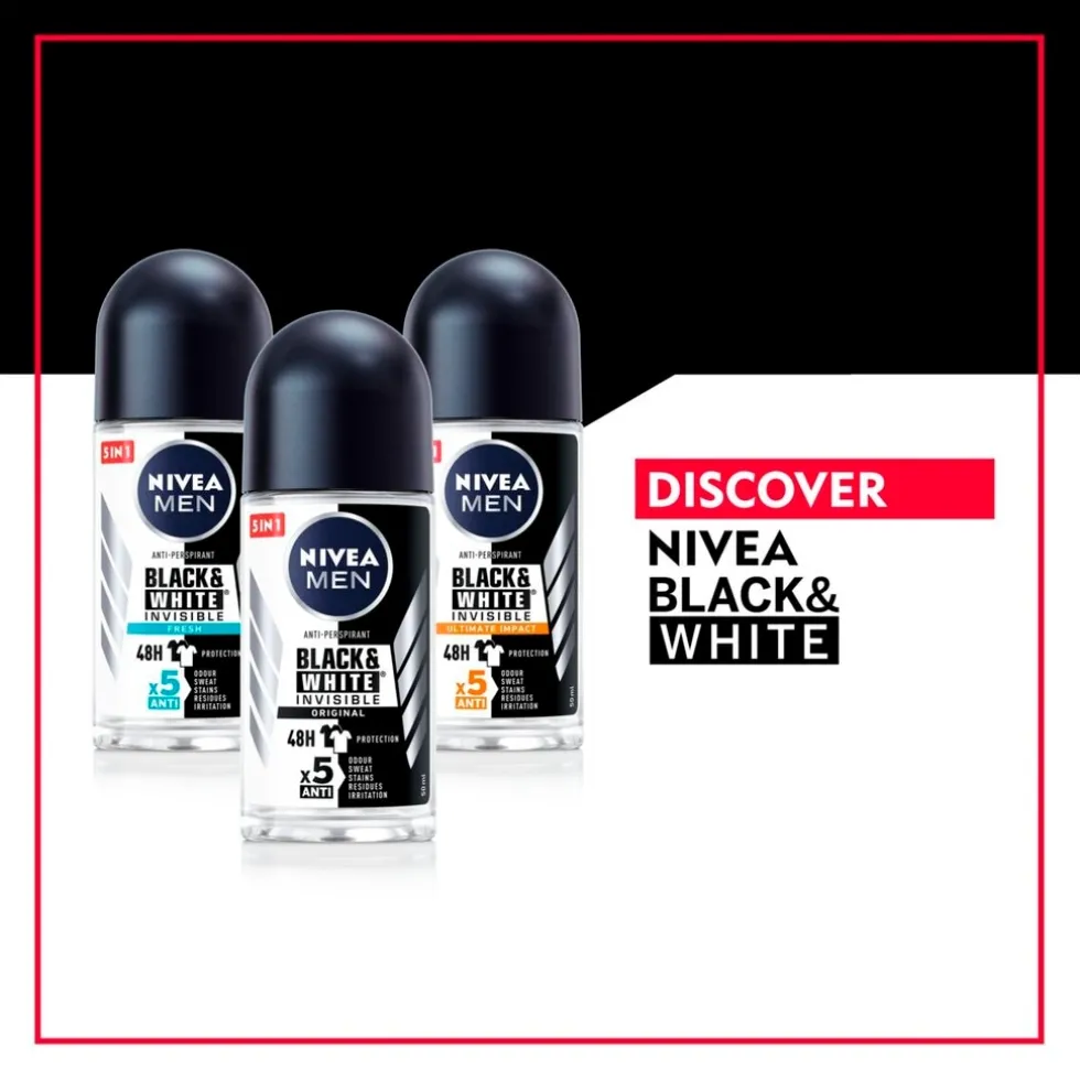 nivea-men-black-white-invisib-vZWVLtaM-4.webp Outlet Nivea Men Black & White Invisible Ultimate Impact Antitranspirant Roller