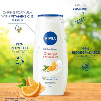 Clearance Nivea Orange & Avocado Oil Douchegel