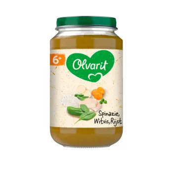 Outlet Olvarit 6+M Spinazie, Witvis, Rijst