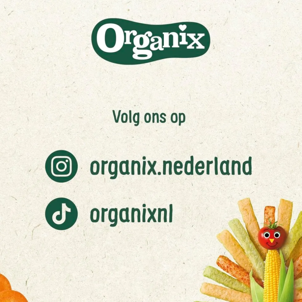 organix-12m-haver-appel-banaan-QxPeZWwe-4.webp Sale Organix 12+M Haver, Appel, Banaan, Aardbei & Bosbes Knijpfruit