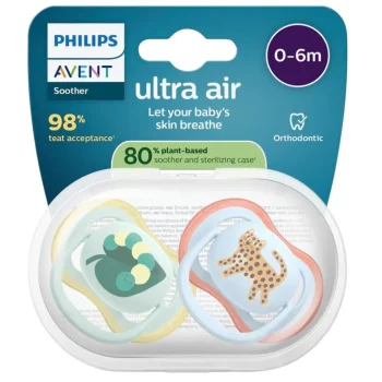 Clearance Philips Avent Soother Air 0-6M SCF087/02 Fopspeen