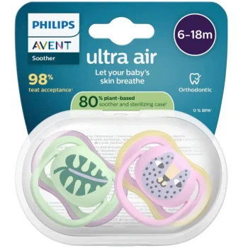 New Philips Avent Soother Air 6-18M SCF087/13 Fopspeen