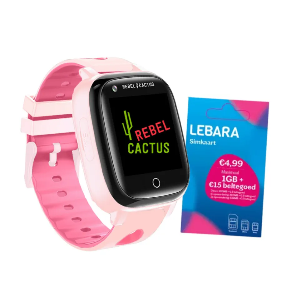 rebel-cactus-gps-kindersmartwa-LhfXLeoI-0.webp Online Rebel Cactus GPS Kindersmartwatch GO Incl. Gratis Lebara Simkaart Met Tegoed