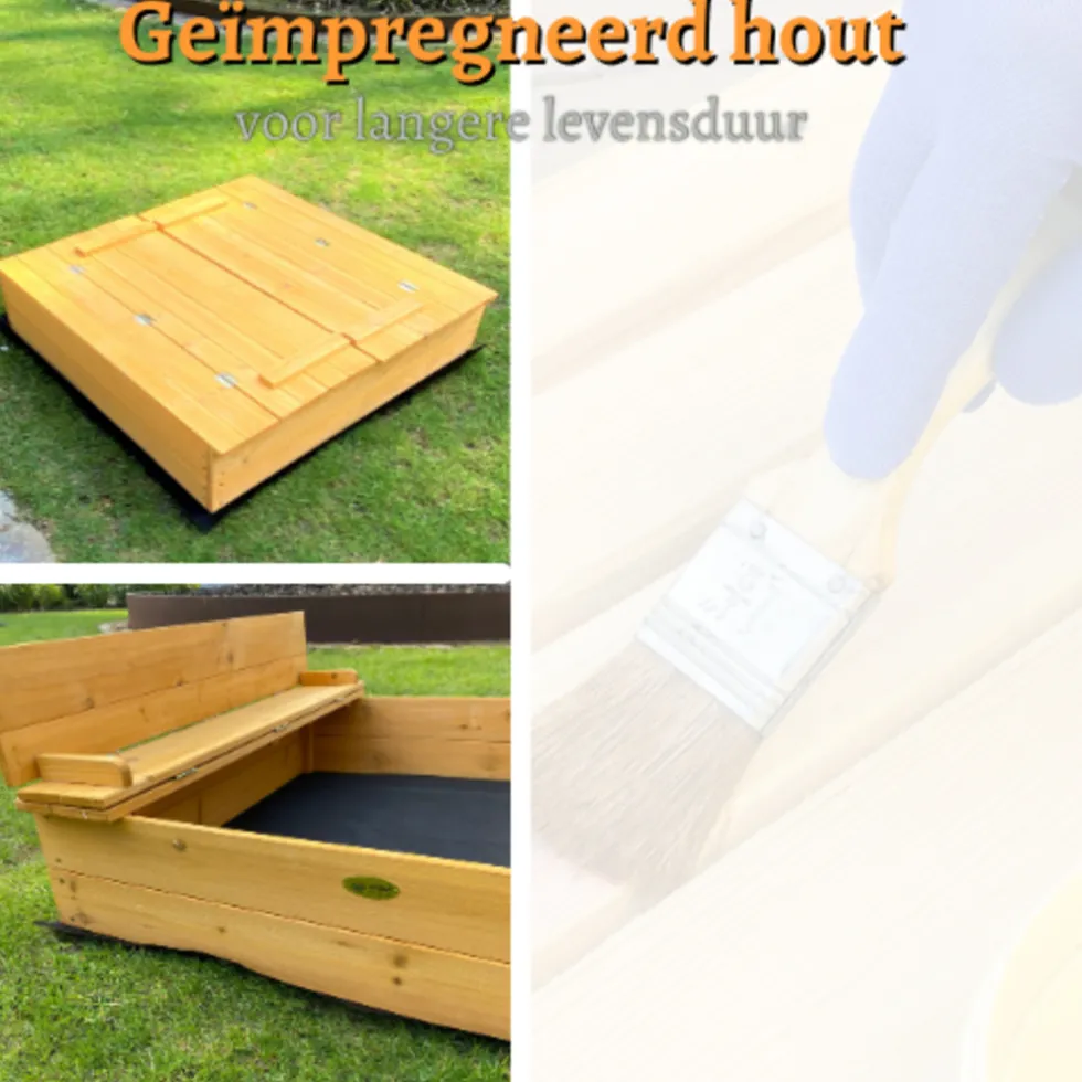 rijoka-houten-zandbak-inklapba-eofoFRKT-3.webp Fashion Rijoka Houten Zandbak Inklapbaar 2 Banken Inclusief Grondzeil Vierkant