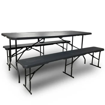 Fashion Rijoka Inklapbare Picknicktafel Set Houtlook Design Klaptafel Biertafel