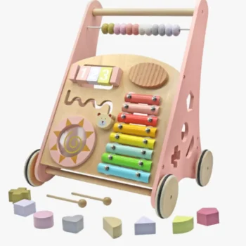 Fashion Rijoka Loopwagen Hout Voor Baby Educatieve Looptrainer Anti Slip Wieltjes Babywalker