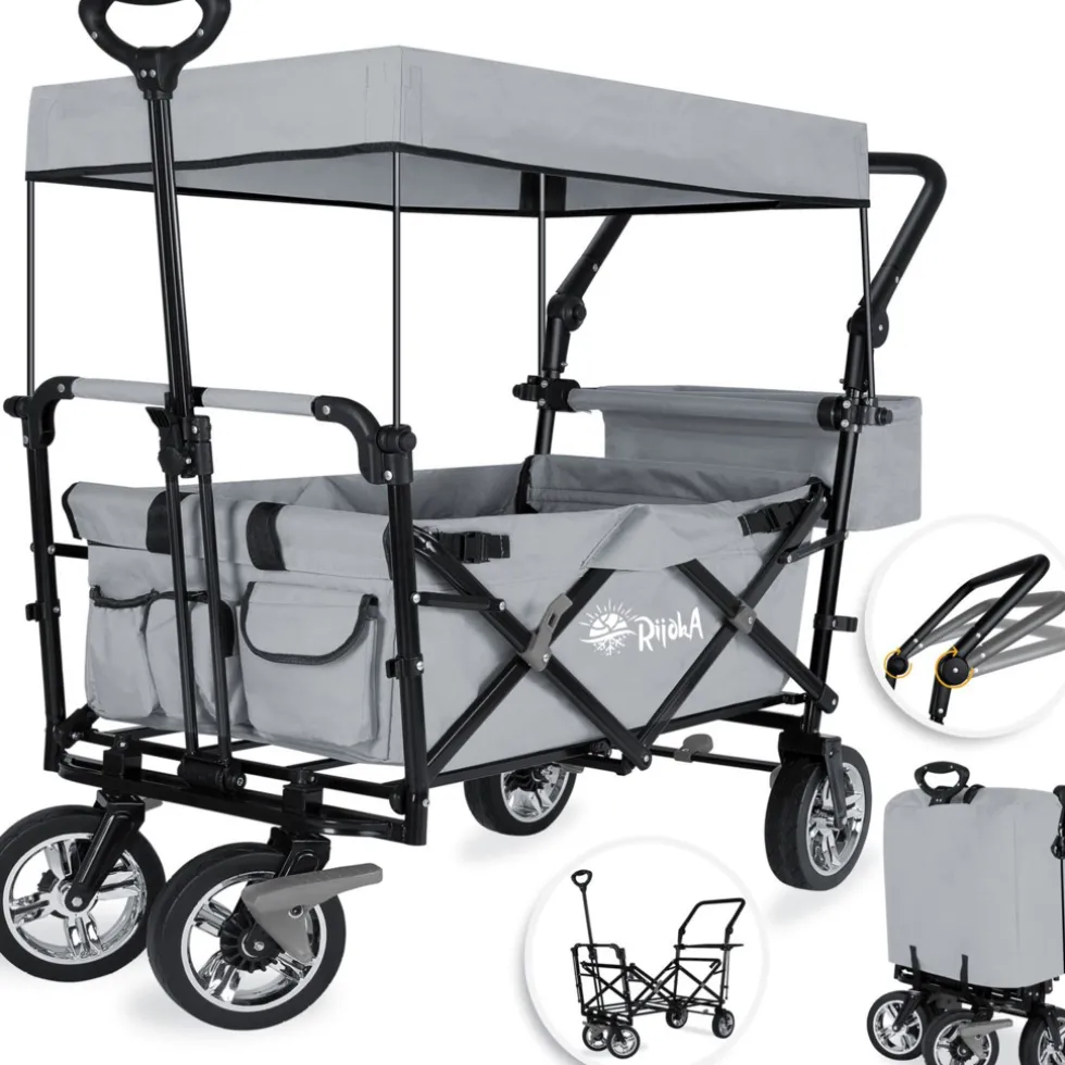 rijoka-luxe-opvouwbare-bolderk-tiYtwgDn-0.webp Online Rijoka Luxe Opvouwbare Bolderkar Bolderwagen Met Dakje Draagtas Harde Bodem