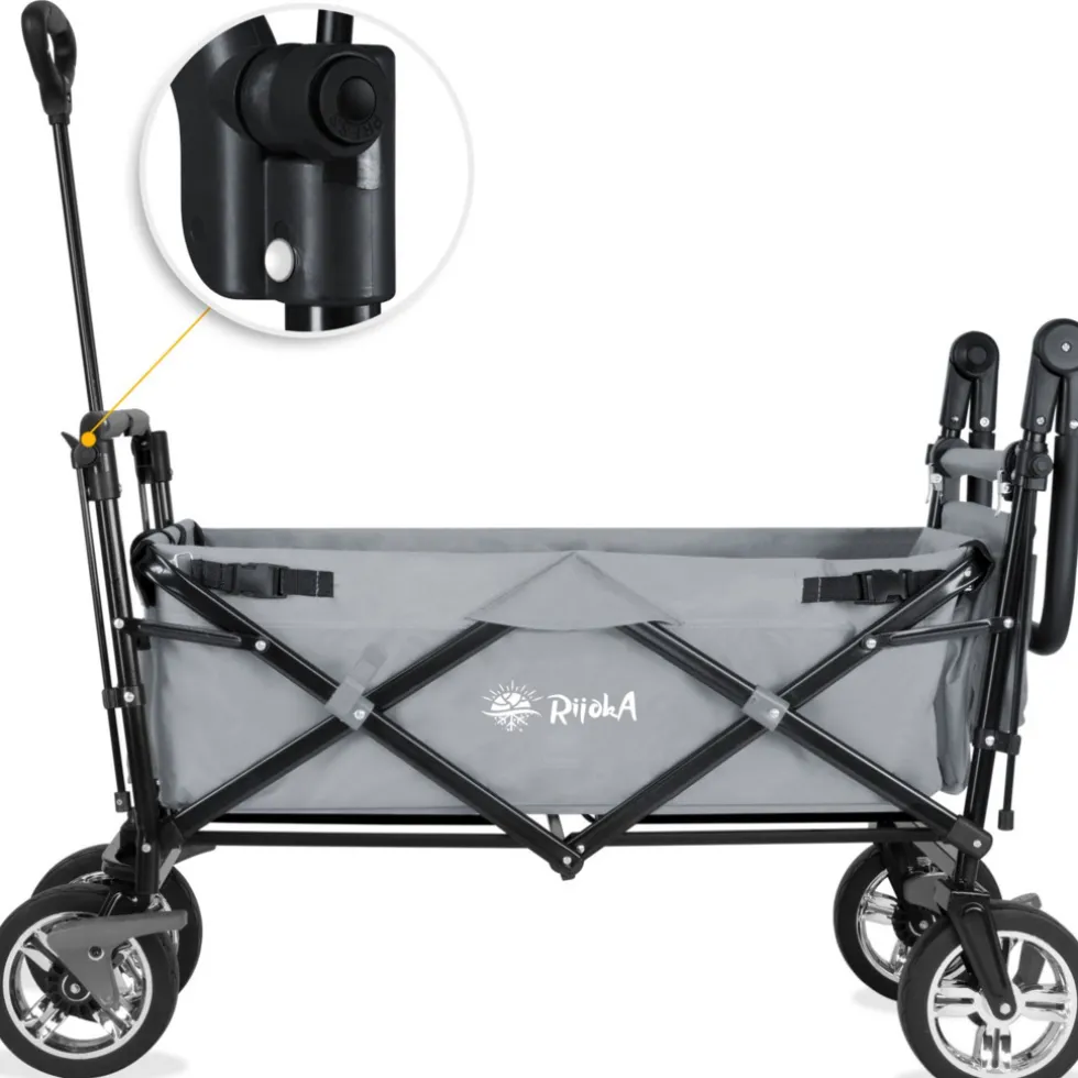 rijoka-luxe-opvouwbare-bolderk-tiYtwgDn-1.webp Online Rijoka Luxe Opvouwbare Bolderkar Bolderwagen Met Dakje Draagtas Harde Bodem