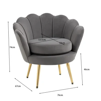 Discount Russle Schelp Fauteuil Velvet
