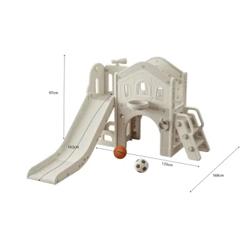 Outlet Russle Speeltoestel Toren 3 In 1 Nature Met Glijbaan