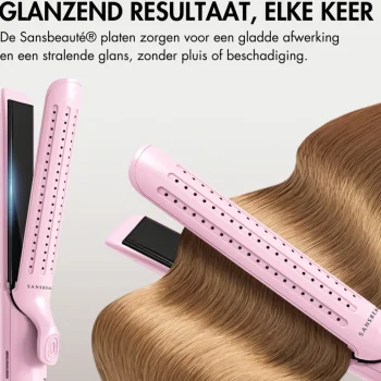 Discount Sansbeauté 2 In 1 Stijltang Airflow - Krullen En Steil Haar - Krultang - Stijltangen