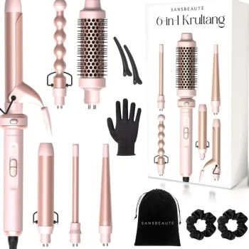 Hot Sansbeauté ® 6 In 1 Krultang Met Klem - 13mm Tot 38mm - Thermal Brush