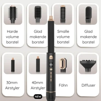 New Sansbeauté 8-in-1 Airstyler Met Diffuser - Multistyler - Krulborstel