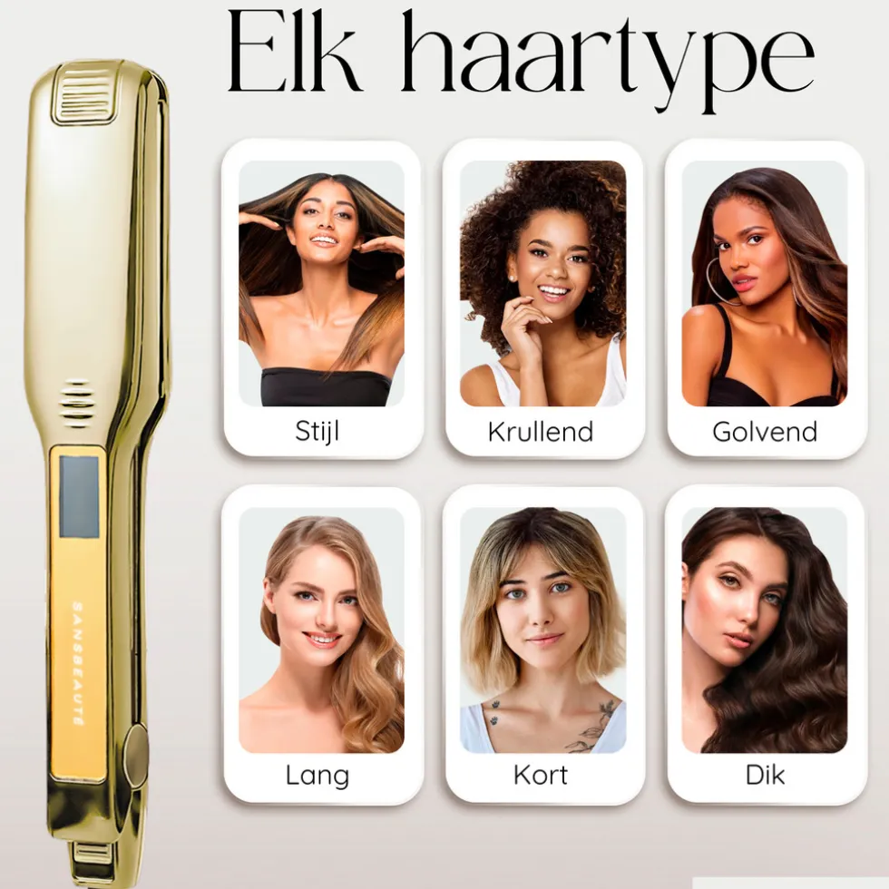 sansbeaut-professionele-stijl-qJdpQQgs-4.webp Best Sansbeauté Professionele Stijltang - Hair Straightener - Stijltangen - 80℃ T/m 230℃