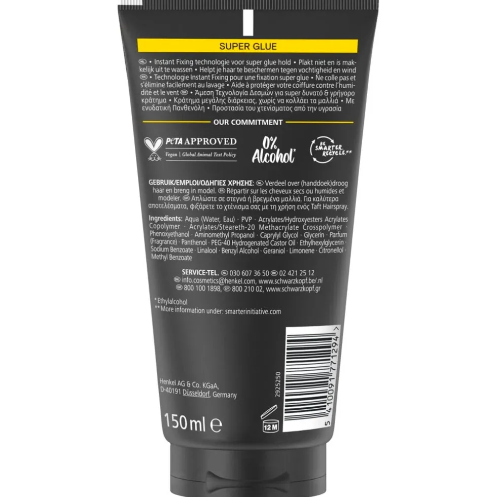 schwarzkopf-taft-super-glue-le-eymuwlij-1.webp Outlet Taft Schwarzkopf Super Glue Level 14 Haargel Tube