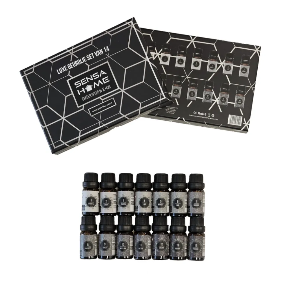 sensahome-geurolin-set-14-prem-lXZyQCHN-4.webp Clearance SensaHome Geuroliën Set 14 Premium Geuren Voor Luchtbevochtiger Aromadiffuser Oliebrander
