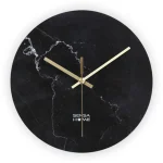 Sale SensaHome Glazen Wandklok 30cm Minimalistische Marmeren Design Met Stille Uurwerk