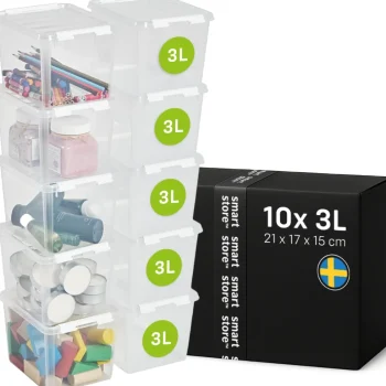 Best SmartStore Set Van 10 Stevige Opbergbox Classic 3L