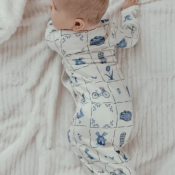 Hot Snoozebaby Delfts Blue Newborn Slaapzak 0-3 Mnd