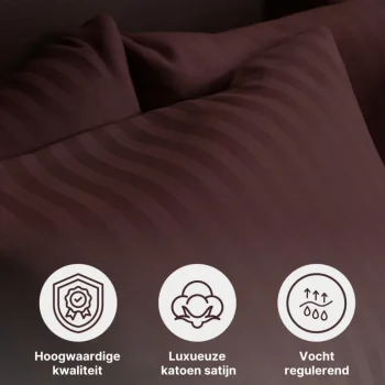 New Ten Cate 100% Katoensatijnen Lits-Jumeaux Dekbedovertrek