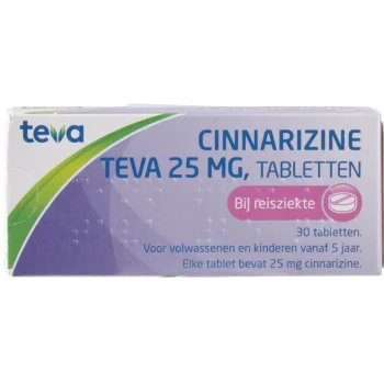 Discount Teva Cinnarizine 25mg Tabletten