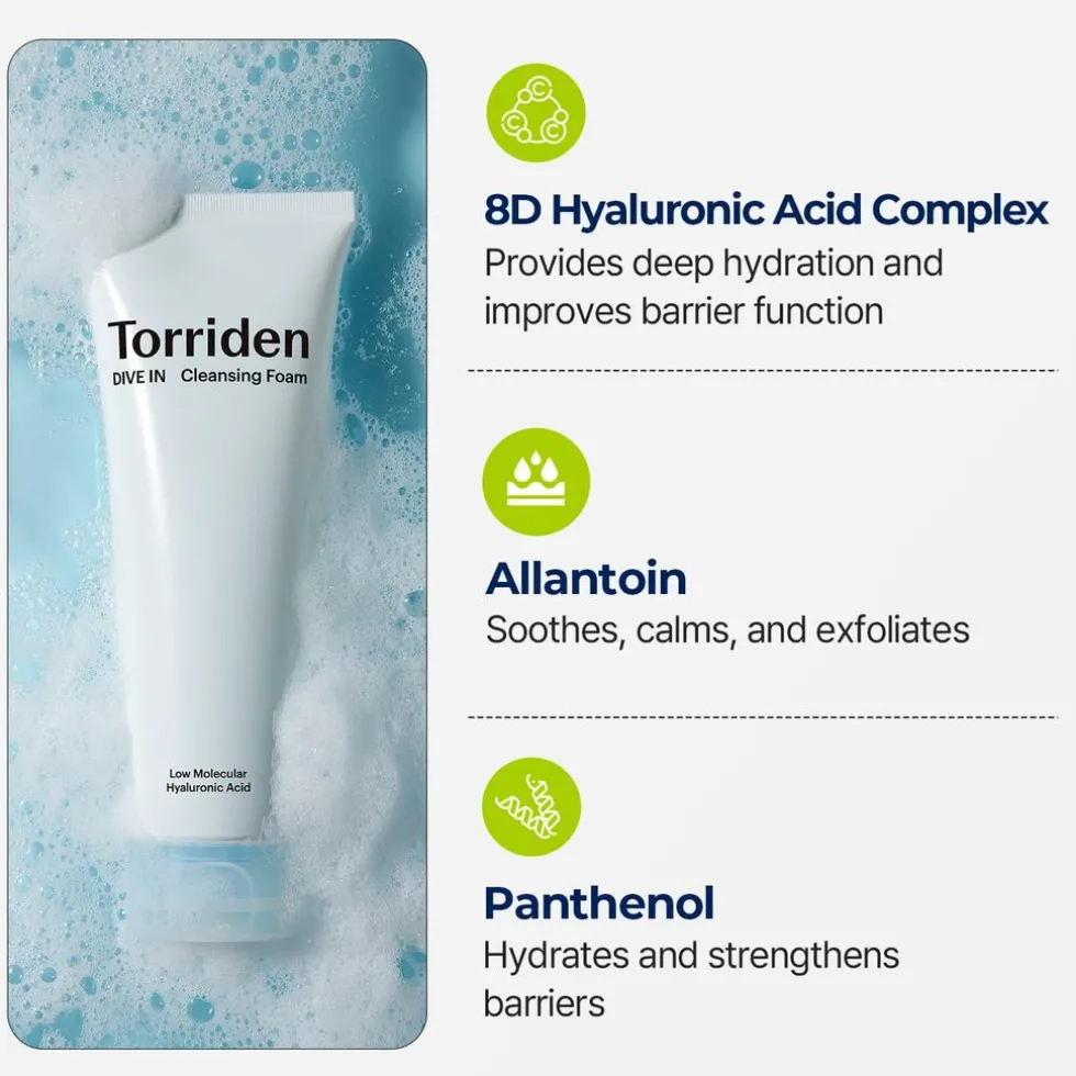 torriden-dive-in-low-molecular-FhONxZGd-2.webp Fashion TORRIDEN DIVE-IN Low Molecular Hyaluronic Acid Cleansing Foam