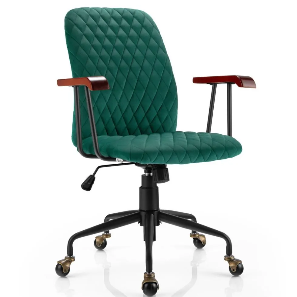 trendmix-fluwelen-vintage-bure-FmTkulvm-0.webp Fashion Trendmix Fluwelen Vintage Bureaustoel Met Kantelbare Rugleuning