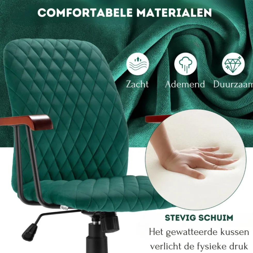 trendmix-fluwelen-vintage-bure-FmTkulvm-2.webp Fashion Trendmix Fluwelen Vintage Bureaustoel Met Kantelbare Rugleuning